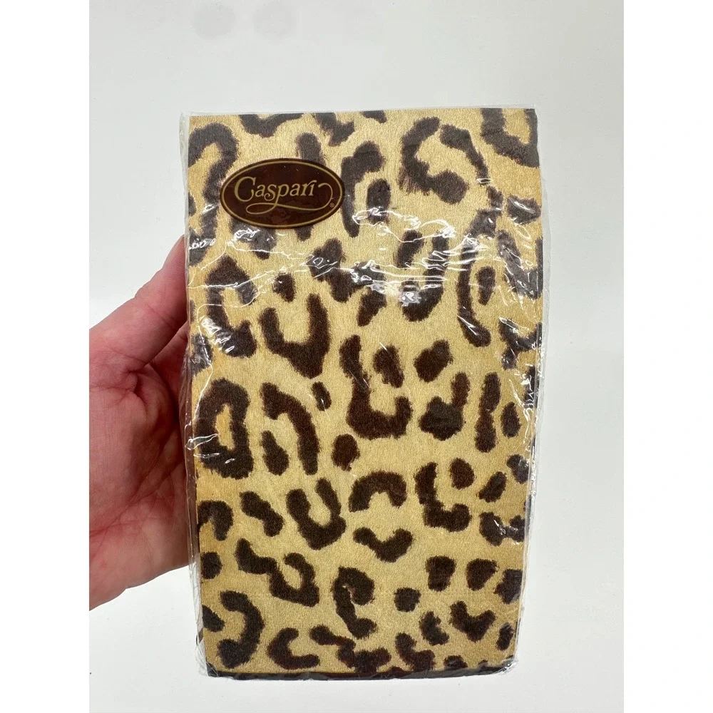 Caspari Leopard Print Paper Napkins 15 Count Triple-Ply Animal Print Elegant